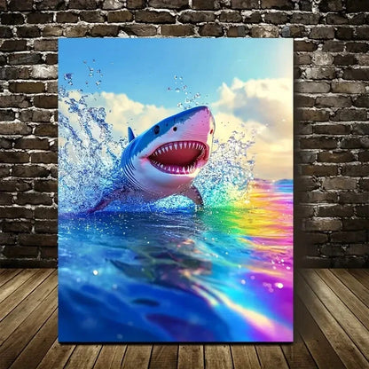 Sunny Savannah with Rainbow Reflections 40x60cm Metal Print Ready to Hang