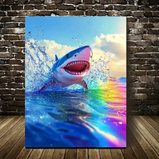 Sunny Savannah with Rainbow Reflections 40x60cm Metal Print Ready to Hang