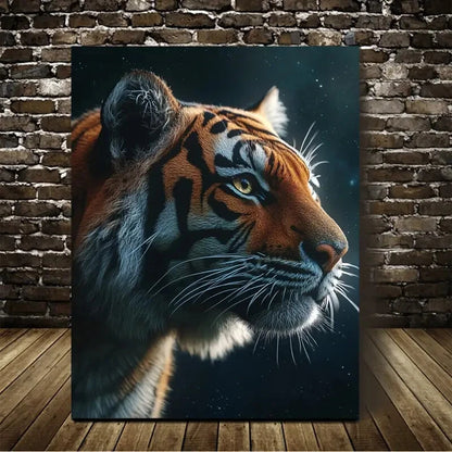 Beautiful Charming Tiger Suitable Painting 40x60cm Metal Print Ready to Hang