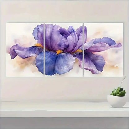 3pcs Floral Watercolor Flower Neutral Perfect Wall Art Set Canvas Framed 40x60cm - High Quality Print 100% Australian Made Wall Canvas Ready to Hang