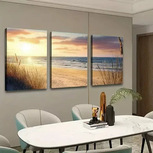 3pcs Sunset Canvas Framed 60x90cm - High Quality Print 100% Australian Made Wall Canvas Ready to Hang