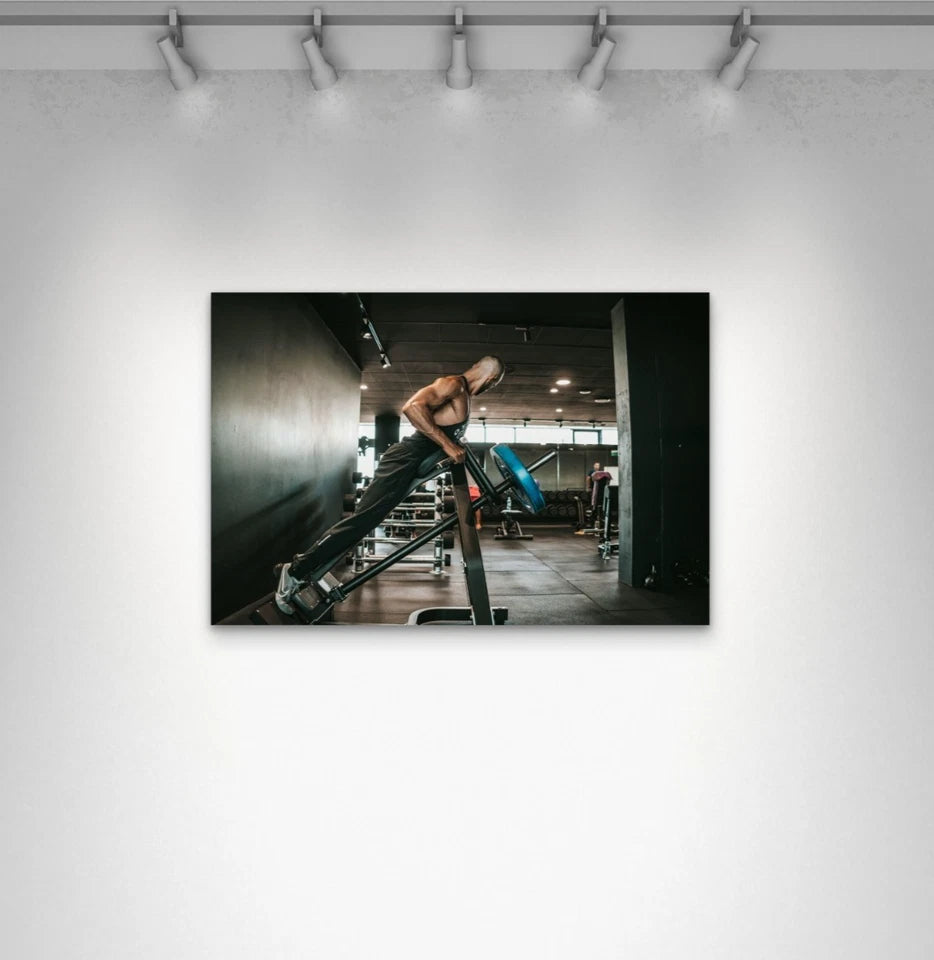 T-Bar Row Back Exercise Fitness 5mm Plastic Poster Ready to Hang 90x60cm