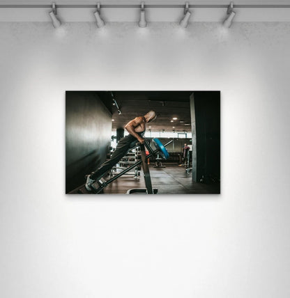 T-Bar Row Back Exercise Fitness 5mm Plastic Poster Ready to Hang 90x60cm