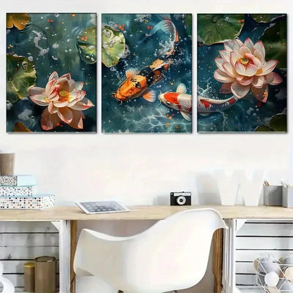 3pcs Abstract Purple Swirl Modern Fluid Perfect Wall Art Set Canvas Framed 40x60cm - High Quality Print 100% Australian Made Wall Canvas Ready to Hang