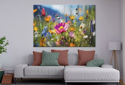 Spring Flower Field Summer Meadow  Wall Art Decor 100% Australian Made