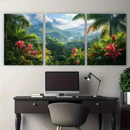 3pcs Botanical Decor North American Perfect  Wall Art Set Canvas Framed 40x60cm - High Quality Print 100% Australian Made Wall Canvas Ready to Hang