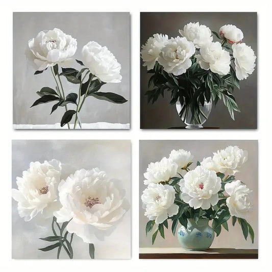 4pcsEssence FloralWall Art Canvas Framed