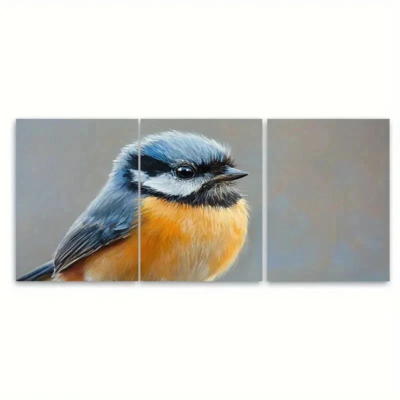 3pcs Small Birds Artwork DI Wall Art Set Canvas Framed 50x70cm - High Quality Print 100% Australian Made Wall Canvas Ready to Hang