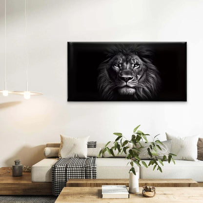 Majestic Lion Wall Art Canvas Office Home Room Framed 120x60cm
