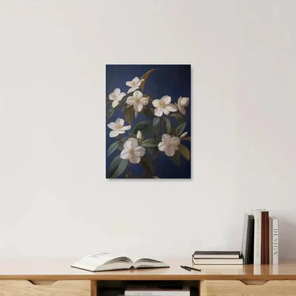 Beautiful White Flower Painting White Flower 60x90cm Metal Print Ready to Hang