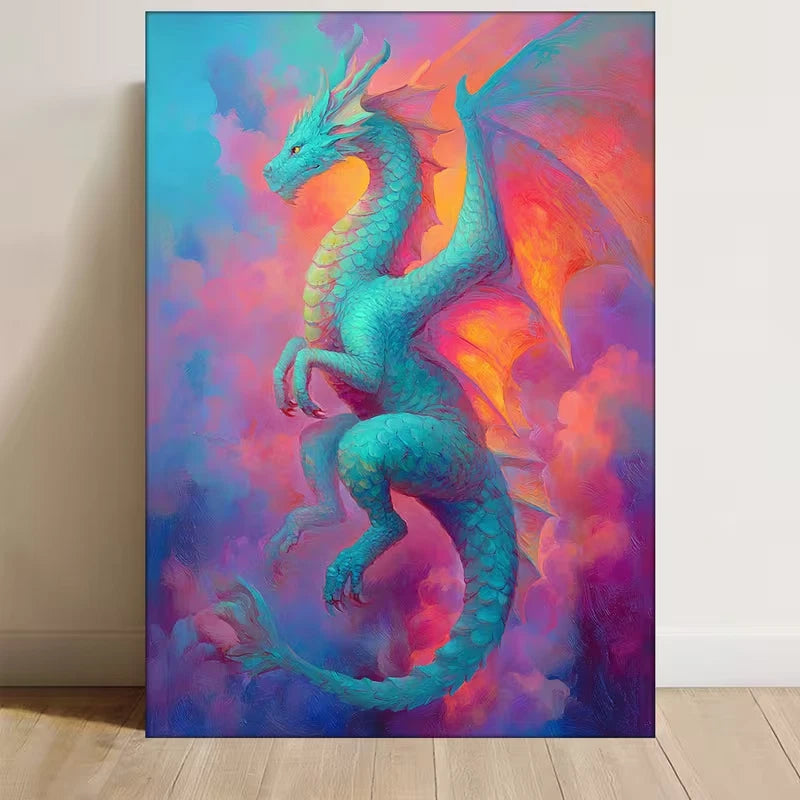 Magical Enchanted Dragon Metal Print Ready to Hang