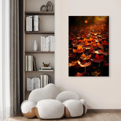 Beautiful Autumn Leaves 40x60cm Metal Print Ready to Hang