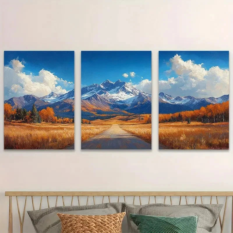 3pcs Colorado Mountain Landscape Wall Art Set Canvas Framed 40x60cm - High Quality Print 100% Australian Made Wall Canvas Ready to Hang