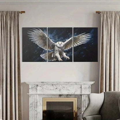 3pcs Owl with Open Wings Decoration Wall Art Set Canvas Framed 40x60cm - High Quality Print 100% Australian Made Wall Canvas Ready to Hang