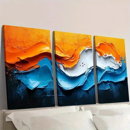 3pcs Adorable Donkey Adorned with a Sunflower Wall Art Set Canvas Unframed - High Quality Print 100% Australian Made Wall Canvas - Bella Home Decor