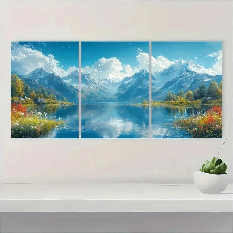 3pcs Nature Loving Modern Spaces Perfect Wall Art Set Canvas Framed 40x60cm - High Quality Print 100% Australian Made Wall Canvas Ready to Hang