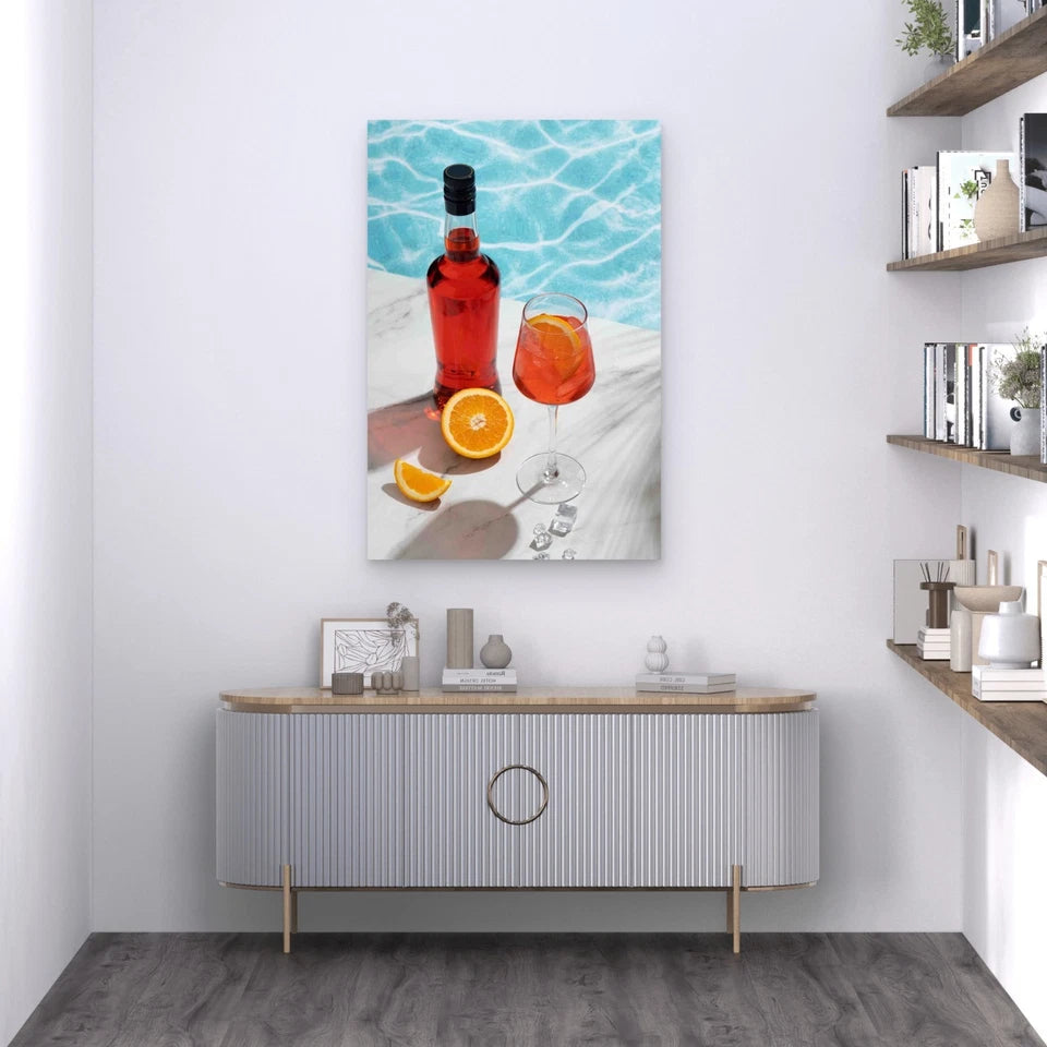 Delicious Italian Cocktail 60x90cm Metal Print Ready to Hang