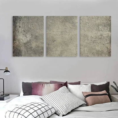 3pcs Grey Concrete Wall Texture Art Panels  Wall Art Set Canvas Framed 60x90cm - High Quality Print 100% Australian Made Wall Canvas Ready to Hang