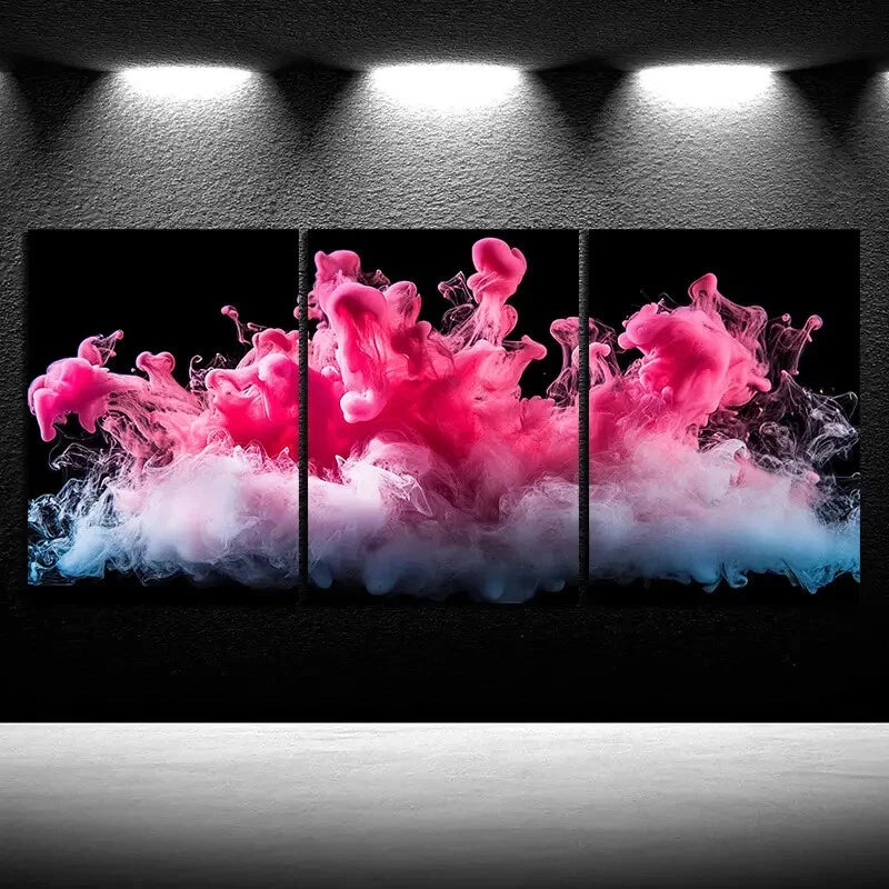 3pcs Featuring Beautiful Lines Under The Code Metal Print Ready to Hang Art