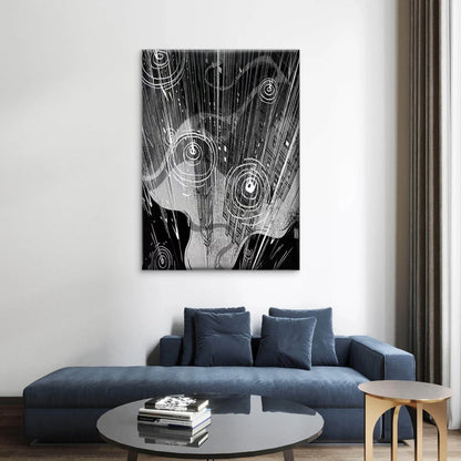 Raindrops on the City Window 60x90cm Metal Print Ready to Hang