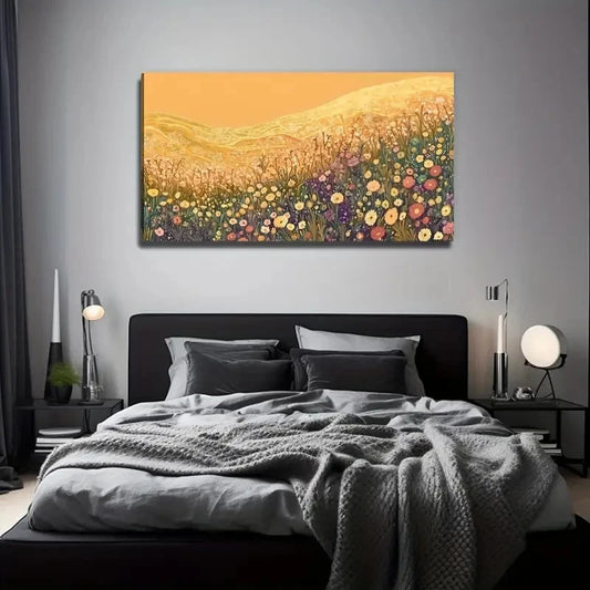 Desert Flower Large Floral Wall Art Canvas Office Home Room Framed 120x60cm