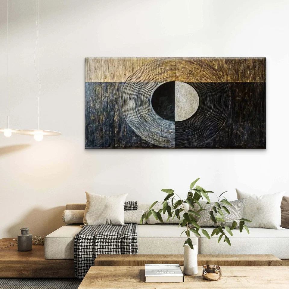 Echoes of the Infinite Wall Art Canvas Office Home Room Framed 120x60cm
