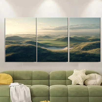 3pcs Bandon Dunes Golf Resort Metal Print Ready to Hang Art