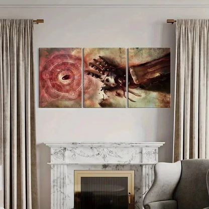 3pcs Fullmetal Alchemist Anime Decor Wall Art Set Canvas Framed 40x60cm - High Quality Print 100% Australian Made Wall Canvas Ready to Hang
