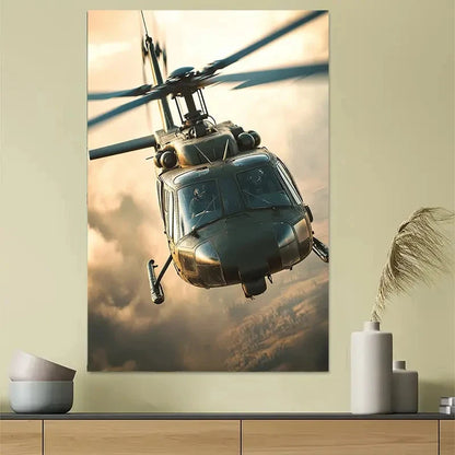 UH-60 Black Hawk Helicopter Military Poster 40x60cm Metal Print Ready to Hang