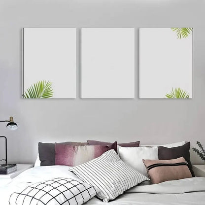 3pcs Neutral Palm Leaf Artistic Decor  Wall Art Set Canvas Framed 60x90cm - High Quality Print 100% Australian Made Wall Canvas Ready to Hang