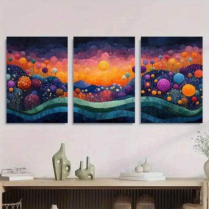 3pcs Vertical Abstract Coral Narrow Perfect Wall Art Set Canvas Framed 40x60cm - High Quality Print 100% Australian Made Wall Canvas Ready to Hang.
