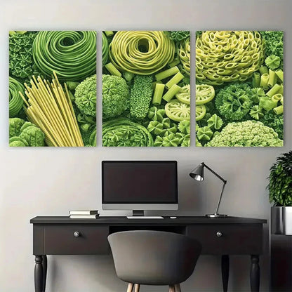 3pcs Retro Italian Food Spaghetti Perfect  Wall Art Set Canvas Framed 60x90cm - High Quality Print 100% Australian Made Wall Canvas Ready to Hang