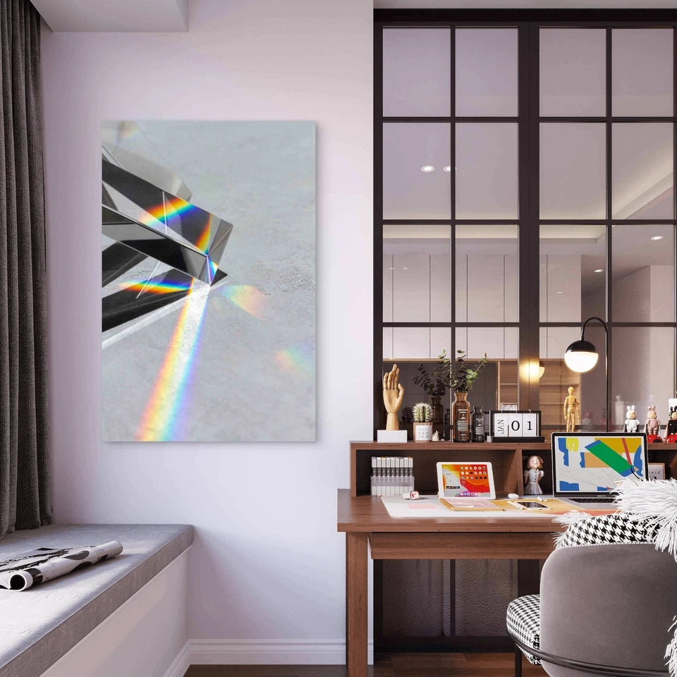Lights Prisms Effect Close Up 60x90cm Metal Print Ready to Hang