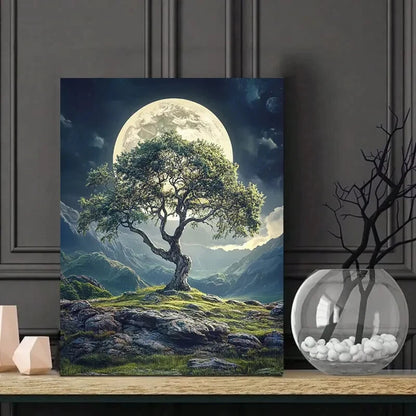 Large Tree in The Middle of an Open Field  40x60cm Metal Print Ready to Hang
