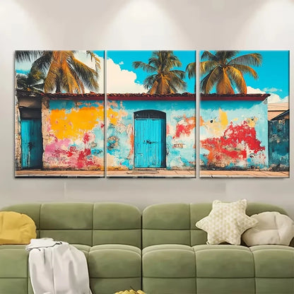 3pcs Dominican Republic Travel Print Metal Print Ready to Hang Art