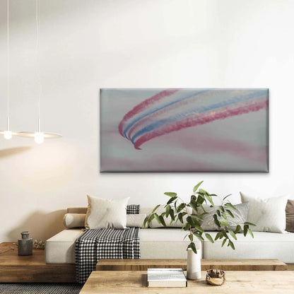 Close Up Of Airplane In Air Wall Art Canvas Office Home Room Framed 120x60cm