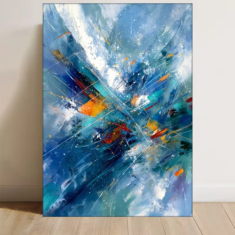 Vibrant Dynamic Abstract 60x90cm Metal Print Ready to Hang