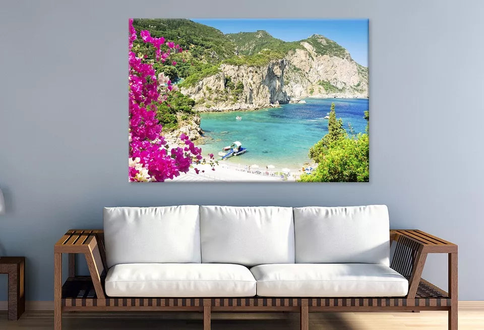 Amazing Beaches Of Corfu Greece Wall Art Decor 100% Australian Made
