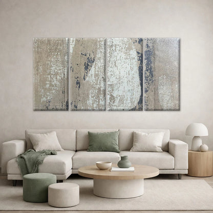 4pcs Modern Neutral Concrete Texture Wall Art Canvas Framed 45x80cm - High Quality Print 100% Australian Made Wall Canvas Ready to Hang