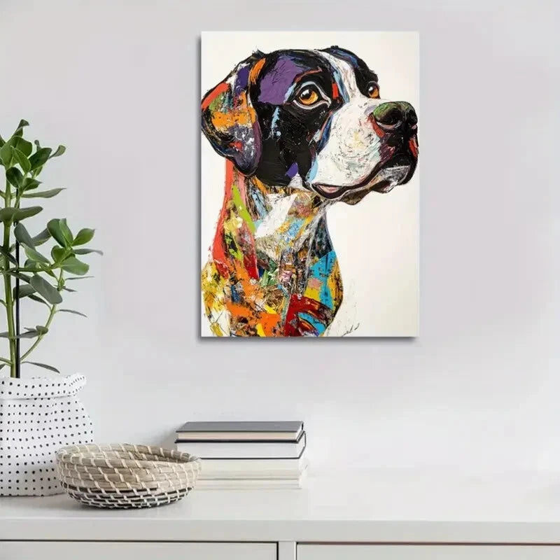 Beautiful Contemporary Wooden Bird and Tree Painting 40x60cm Metal Print Ready to Hang