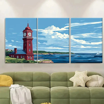 3pcs Halifax Clock Tower Nova Scotia Metal Print Ready to Hang Art