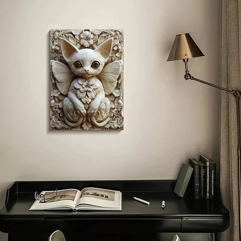 Beautiful Tigatiga Heart Blossoms Painting 40x60cm Metal Print Ready to Hang