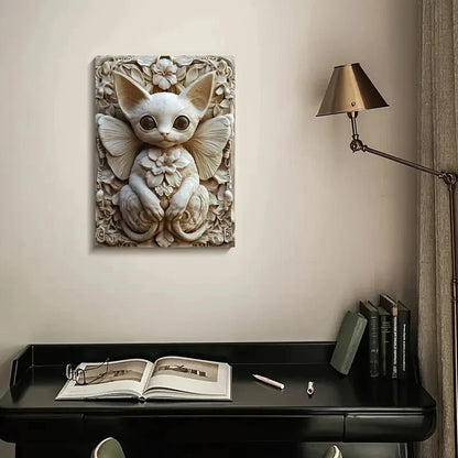 Beautiful Tigatiga Heart Blossoms Painting 40x60cm Metal Print Ready to Hang