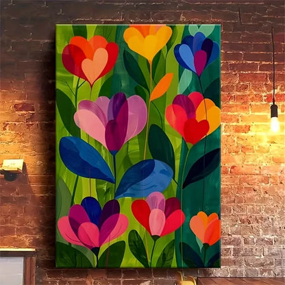 Hearty Blooms Abstract Floral Metal Print Ready to Hang