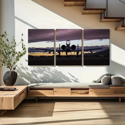 3pcs Military Themed Fighter Jets Wall Art Set Canvas Framed 40x60cm - High Quality Print 100% Australian Made Wall Canvas Ready to Hang