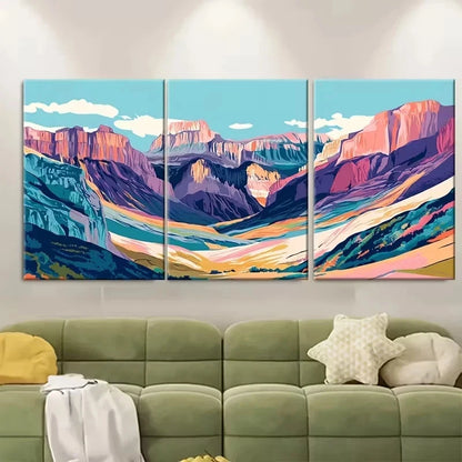 3pcs Guadalupe Mountains National Park Wall Art Set Canvas Framed 50x70cm - High Quality Print 100% Australian Made Wall Canvas Ready to Hang