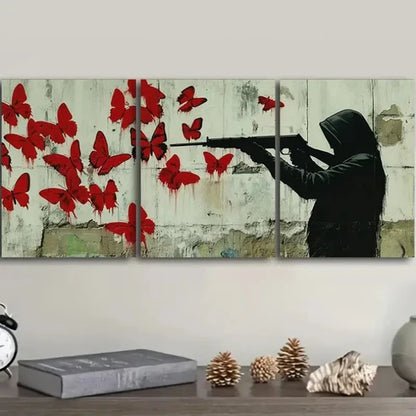 3pcs A Large Field of Roses in Rows Decoration Wall Art Set Canvas Unframed - High Quality Print 100% Australian Made Wall Canvas
