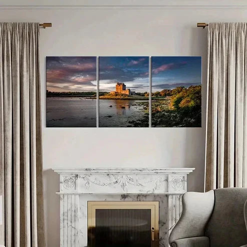 3pcs Forest Lake House Natural Landscape Wall Art Canvas Unframed – High Quality Print 100% Australian Made Wall Canvas