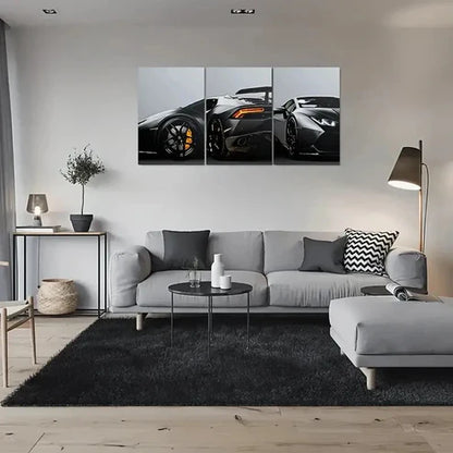 3pcs Modern Luxury Sports Car Wall Art Canvas Unframed - High Quality Print 100% Australian Made Wall Canvas