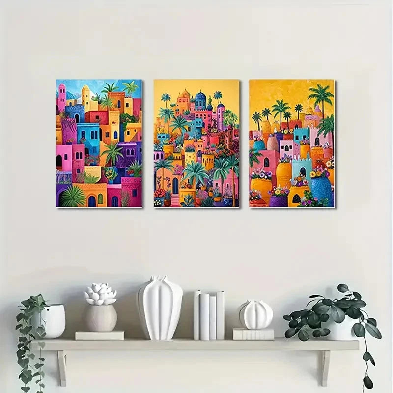 3pcs  Fluffy Pink Flamingo in Bathtub  Wall Art Set Canvas Framed 60x90cm - High Quality Print 100% Australian Made Wall Canvas Ready to Hang